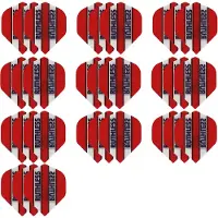 Ruthless deDartshop 10 Sets (30 stuks) flights Multipack - Rood - darts flights