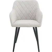 Xonox .home fauteuil, set van 2, bekleed met stof "Lea", kleur crème. (Breedte/Hoogte/Diepte): 56 x 83 x 60 cm