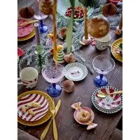 Bloomingville Set decoratie aardewerk roze Caramella - 2 stuks