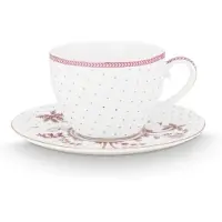 Pip studio Kop & Schotel Jolie Dots Gold Pink 280 ml