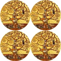 Bertoni-arco - Placemats - tafelmatten set van 4 stuks - rond - 33 cm - Artdeco