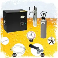 Ich-zapfe Complete Set - Biertap - AS-40, 2-kraans - Waterbadkoeler - Thuistap - Bierkoeler - met Adapter 5 liters