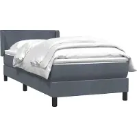 vidaXL Boxspring met matras fluweel donkergrijs 80x220 cm