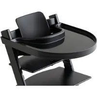 Playtray - Tafelblad voor Stokke Tripp Trapp Eetblad - Met riempje - Zwart