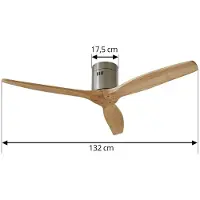 LUCANDE Vindur plafondventilator Ø 132 cm nikkel DC stil - , Vindur, Hout, Woonkamer, Hout, Modern