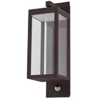 LUCANDE Wandlamp buiten met bewegingssensor Ferdinand, bruin / roest, Aluminium, Modern