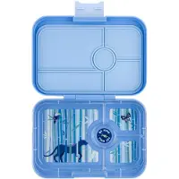 Yumbox Tapas XL - lekvrije Bento box lunchbox - 4 vakken - Hazy Blue / Panther tray