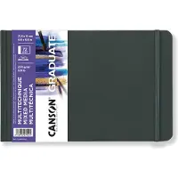 Canson Book Hardbound Short Side Graduate White Mixed Media Schetsboek 21,6 x 14 cm 200 g Landscape