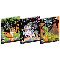Grafix krasboek scratch art kleurboek 10 pagina's dieren 26x21cm.