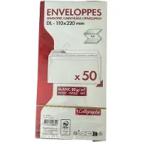 Calligraphe Enveloppen briefomslag DL-110x220mm Zelfklevend 50 stuks