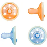 Tommee tippee Nacht borstachtige fopspeen - 4 Stuks - 6-18 maanden - op huid lijkende textuur - BPA-vrij