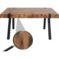 Mendler Eettafel -L54, keukentafel eetkamertafel, industrieel metaal 150x90cm ~ donker wild eiken