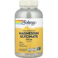 Solaray , Hoger Absorptie Magnesium Glycinaat, 350 mg, 240 VegCaps