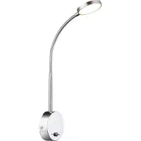 Globo LED-wandlamp Serin, chroom / zilver, Woon-/ Eetkamer, Aluminium, Modern, LED wandlamp