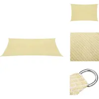 vidaXL Zonnescherm HDPE 2 x 4m Rechthoekig Beige - Parasol
