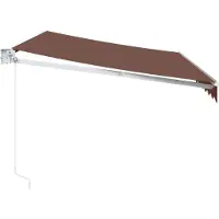 vidaXL Luifel handmatig uittrekbaar 350x250 cm bruin