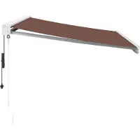 vidaXL Luifel automatisch uittrekbaar 350x250 cm bruin