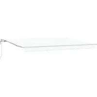 vidaXL Uitschuifbare luifel Wit 450 × 350 cm Stof en Aluminium