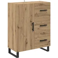 vidaXL Highboard 2 st Artisan Eiken 69,5 x 34 x 180 cm Bewerkt hout