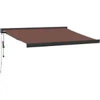 vidaXL Luifel automatisch uittrekbaar 350x250 cm bruin