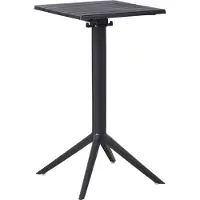 Beliani LEMNOS - Tuintafel - Zwart - Synthetisch materiaal