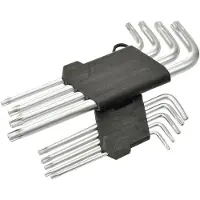 GEKO 9-delige torxsleutelset - lange arm - T10 tot T50 - extra bereik en koppel