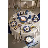 Pip studio Mok en Theetip Dot Delight Navy-Gold 290 ml (Set van 2)