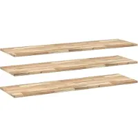 vidaXL Wandschappen 3 st zwevend 160x40x2 cm onbehandeld acaciahout