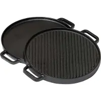 Blackwell Grillplaat BBQ / Bakplaat Gietijzer ø 30 cm - zonder anti-aanbaklaag 2-zijdig