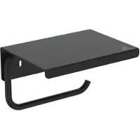 Ideal standard ALU+ - Toiletrolhouder met planchet, zijdezwart BD592XG