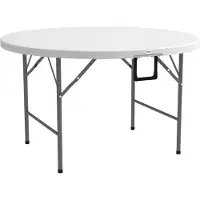 Outsunny tuintafel - HDPE - 122x122x73cm - Wit