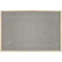 Zeller prikbord - textiel - lichtgrijs - 60 x 80 cm - incl. punaises