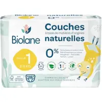 Biolane - Natural Luiers Maat 1 - Ultra-Absorberend - Geen Lekkage - 28 Stuks 28 St Verband(en)