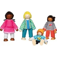Goki Buigpopjes - Interculturele Familie - 4 Stuks - 3 Jaar