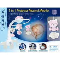 Infantino Projecteur musical mobile 3 en 1 Douce Nuit Rose
