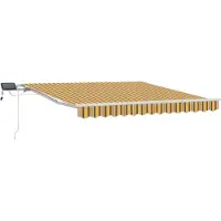 vidaXL Uitschuifbare luifel Meerkleurig 350 x 250 cm Stof en Aluminium
