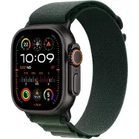 Apple Watch Ultra 2 - 49mm - Black Titanium - Dark Green Alpine Loop - (S) (130-160mm)