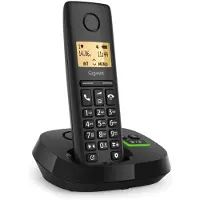 Gigaset PURE 100A, Analoog/DECT-telefoon, Draadloos handset, Sprekenhandsfree, 50 contacten, Nummerherkenning, Zwart