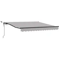 vidaXL Uitschuifbare luifel Lichtgrijs 300 x 250 cm Polyester