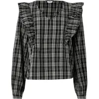 JDY Blouse 'JDYDOLLY' ecru / zwart / wit
