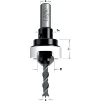 Cmt Verzinker met diepte instelling rechts 12mm, schacht 8mm, D3: 5mm
