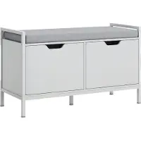 HOMCOM -Schoenenbank-84x35x50cm-Spaanplaat-Wit