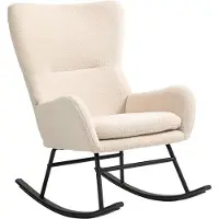 HOMCOM -Schommelstoel-Polyester-66x100x93cm-Beige