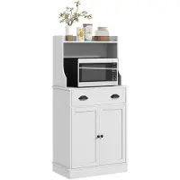 HOMCOM -Magnetronkast-MDF-61x35x125,4cm-Wit