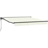 vidaXL Zonnescherm Frame Crèmekleurig 350 x 250 cm