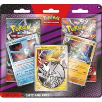 Asmodee Pokémon: Pack 2 boosters, vierde kwartaal 25 (blisterverpakking), 3 stuks, getekende film, 3 stuks, meerkleurig, 91 gram, doos, 10 minuten