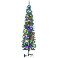 HOMCOM Kerstboom - Kunststof - 50x50x180cm - Groen