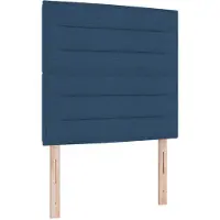 vidaXL LED Hoofdbord met LED-stripverlichting Blauw 90 cm Stof