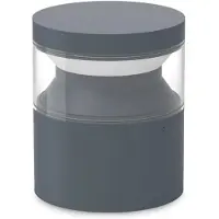 Ideal Lux Sokkellamp buiten Boeing, alu / grijs / zink, metaal, LED buitenlamp