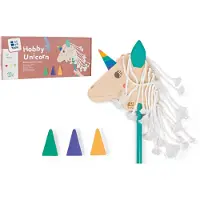 BS Toys Hobby Unicorn GA530 – Houten Stokpaard Eenhoorn met 3 Pionnen